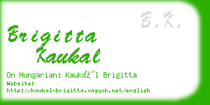 brigitta kaukal business card